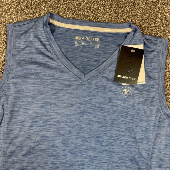 Ariat Tops - Ariat Tek Women Laguna Sleeveless Tank Coastal Fjord Blue Heather XXL NWT